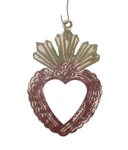 Colorful <b>Heart</b> Shape Christmas Hanging Ornaments <b>Decoration</b> Tin Metal <b>Heart</b> Ornament Hanging <b>Decoration</b> For Festival Party - Product Image 5