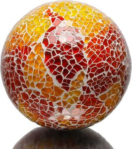 Luxurious Mosaic <b>Glass</b> <b>Sphere</b> Creative Design Home <b>Glass</b> Decorative Balls Crafts Golden Ball Ornaments Home Decoration for Gift - Product Image 1