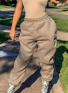 Pantalon de jogging décontracté en coton éponge et modal pour femmes avec poche plaquée logo de transfert de chaleur imprimé Design personnalisé Sweatpa pour femmes - Product Image 4