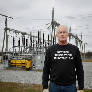 Camiseta de Manga Larga para Electricistas de Subestaciones, Producto Promocional para Trabajadores Retirados - Product Image 1
