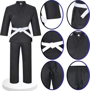 Karate GI artes marciales cordón elástico uniforme de Karate para niños y adultos estudiante ligero Gi con cinturón gratis - Product Image 1