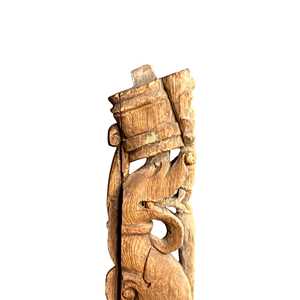 Soporte de Madera Vintage Indio, Tallado a Mano, Decoración Arquitectónica de Pared, Estilo Rústico Antiguo para Interiores del Hogar, Combinación Variada, 1 Unidad - Product Image 5