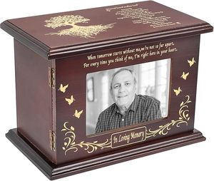 Handmade <b>Large</b> Adult Size Mosaic Aluminium Glass Cremation <b>Urn</b> Unique Funerals Supply With Individual Tiles Applied Burial - Product Image 5