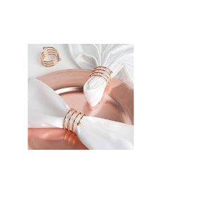 Rond de serviette en forme d'hexagone en cuivre et support meilleure utilisation dans l'hôtel et l'utilisation de décor de maison et de table - Product Image 4