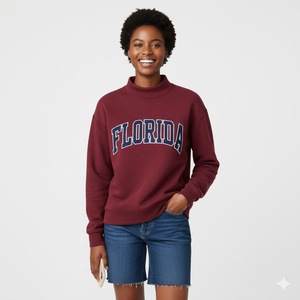 Sudadera Premium de Alta Calidad para Mujer con Cuello Alto, Mezcla de Poliéster/Algodón, Forro Polar Ecológico, Talla Grande - Product Image 1