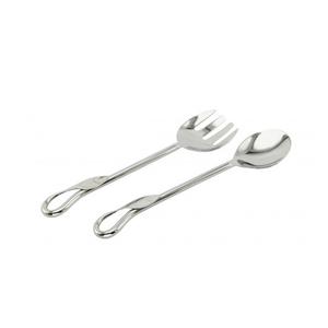 Servidor de ensaladas de lujo, juego de cubiertos de Metal, cuchara y tenedor, nuevo diseño - Product Image 4