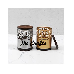 เตาเผาน้ำมันหอมระเหยดีไซน์สวยงาม พร้อมถาดและกล่องอะคริลิค โครงสร้างไม้และโลหะทันสมัย รับสั่งซื้อจำนวนมาก - Product Image 6