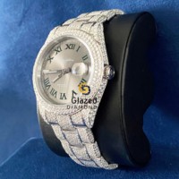 Reloj de Lujo para Hombre, Diseño de Diamantes Glaseados, Mecanismo Japonés, Acero Inoxidable, Cristal Analógico, Esfera de 41 mm, Edición Limitada, Fecha Automática