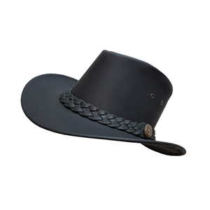 Handcrafted Unisex Genuine Leather Cowboy <b>Hat</b> Timeless <b>Straw</b> <b>Hat</b> with Waterproof Feature Leather <b>Hat</b> for <b>Men</b> - Product Image 2