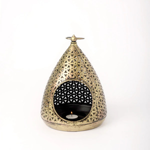 Decorative Lantern <b>Tea</b> <b>Light</b> Holder for Outdoor & Indoor Use Sculptural Lantern <b>Tea</b> <b>Light</b> Holder with Flickering Glow - Product Image 3