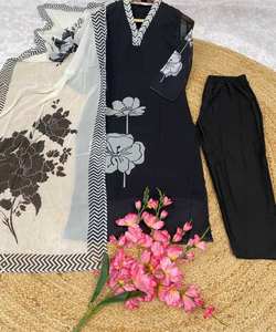 FANCY GEORGETTE IMPRESIÓN DIGITAL TRABAJO FONDO SUPERIOR CON DUPATTA FESTIVE WEAR PRECIO AL POR MAYOR ROPA ÉTNICA SALWAR KAMEEZ - Product Image 5