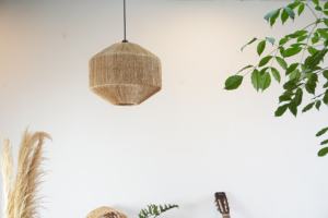 Meilleur choix Design bambou Jute maïs balle abat-jour cadre lustre abat-jour Durable sûr écologique cuisine espace organisateur - Product Image 4