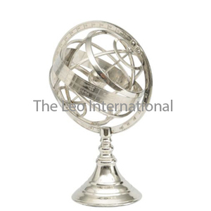 Globe du monde en aluminium, métal, forme ronde, brillant, polonais, utilisé pour la maison, le bureau et la table. - Product Image 6