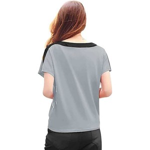 Etiqueta privada personalizar logotipo impreso cuello redondo transpirable mujeres Camisetas Personalizadas Impresión camiseta en blanco - Product Image 4