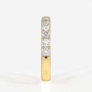 Round Cut Moissanite Diamond Wedding Band <b>Ring</b> in Sterling Silver Elegant Moissanite <b>Rings</b> - Product Image 3