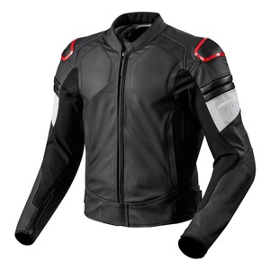 Veste de moto en cuir imperméable coupe-vent respirante unisexe avec armure 1 pièce - Product Image 1