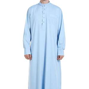 Robes Kaftan Musulmanes Vêtements Islamiques Robes Longues Vintage Loisirs Manches Longues Col Debout Jubba Thobe - Product Image 6