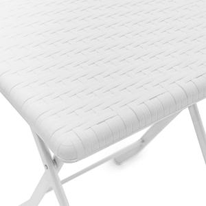 WELL HOME Tavolino Quadrato Bianco da Esterno 62x62x73, Tavolino da Comodino - Product Image 5