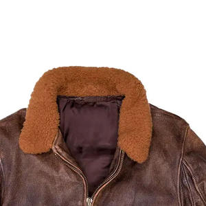 แจ็คเก็ตหนังแท้กันลมกันน้ำสำหรับผู้ชายย้อมสีล้วนสำหรับฤดูหนาว - Product Image 3