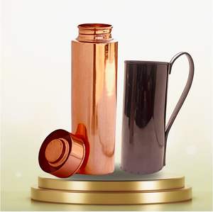 Pure Handmade Long-Lasting Leakproof Copper <b>Bottle</b> with Smooth Finish Perfect for <b>Water</b> Drinking & Health Use <b>Daily</b> - Product Image 1