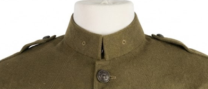 Veste Tunique Uniforme Homme Style Vintage en Laine Enduite à Col Montant Couleur Unie Boutonnée Manches Longues pour Tenue d'Extérieur - Product Image 6