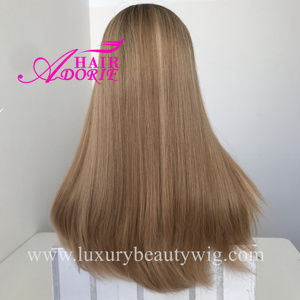 Fábrica de Pelucas Koshe en China, Cabello Humano Virgen Europeo <span class=keywords><strong>Rubio</strong></span> de Alta Calidad en Stock para Mujeres Blancas, Mono Jewish Topper - Product Image 6