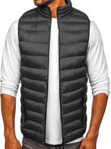 Chaleco Acolchado para Hombre al por Mayor, Chaleco de Invierno con Cuello Alto, Sin Mangas, Logotipo Personalizado, Moda, Alta Calidad - Product Image 4