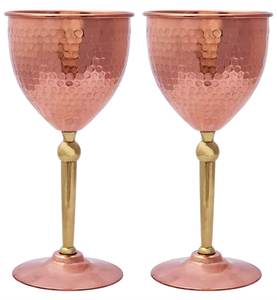 Travail martelé métal verre à vin cuivre or boisson Ware gobelet verre à cocktail verre à vin métal flûte à champagne - Product Image 1