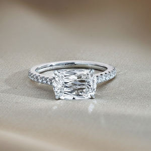 Anillo minimalista de mujer de diamante cultivado en laboratorio de 2,2 quilates de alta calidad 14K blanco amarillo oro rosa IGI certificado al por mayor más barato - Product Image 6