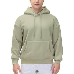High Quality Cotton <b>Fleece</b> Pullover Oversized Hoodie <b>Thick</b> <b>Fleece</b> Drop Shoulder Plain Blank Custom Printing Hoodie - Product Image 6