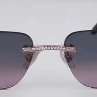 Lunettes de soleil unisexes HIPHOP STAR personnalisées, polarisées UV400, métal+PC, carrées, durables, avec boîte de luxe, miroir, moissanite