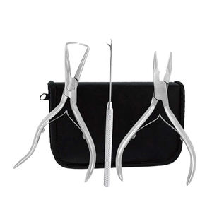 Kit d'outils pour extensions de cheveux professionnelles et micro liens en couleur unique, design personnalisé, logo personnalisé - Product Image 1