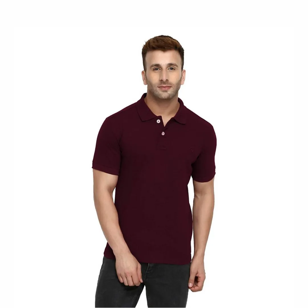 2024 Men Polo Shirt Pique T Shirts Tee New Golf Work Casual Plain Top Short Sleeve Regular Fit Button Polo Shirt