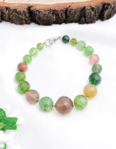 ลูกปัดทัวร์มาลีนทรงกลมหลายเหลี่ยม หินธรรมชาติ สำหรับทำเครื่องประดับชั้นดี - Product Image 3