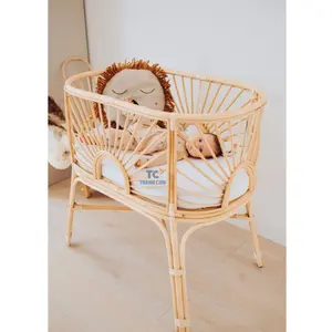 Handmade Newborn Baby Rattan Crib Props for Photography Baby Rooms Safety Comfortable Props for Baby From Vietnam