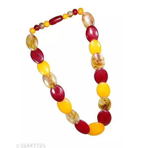 Collar de Resina y Latón de Lujo Personalizado para Mujer, Hecho a Mano con Cuentas y Perlas de Alto Brillo, Última Moda de la India - Product Image 1