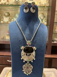 Traditional Oxidised Jewelry Set Antique Silver Finish Navratri Special Ethnic Garba Dandiya <b>Jewellery</b> for Festival & Party Wear - Product Image 2