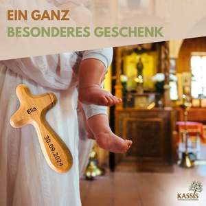 Personalized cross, palm <b>stone</b> with engraving - Product Image 5