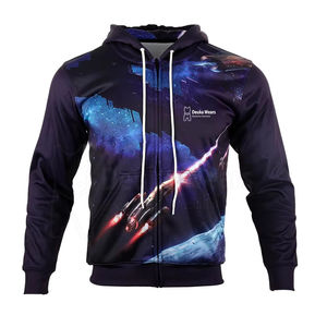 Sweat-shirts à capuche pour hommes personnalisés, faible MOQ, 100% coton, tissu polaire, streetwear, respirant, séchage rapide, impression par sublimation - Product Image 6