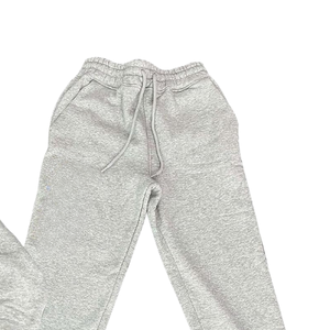 Unisex Light <b>Grey</b> Fleece Tracksuit Set <b>Hoodie</b> Jogger Two Piece Blank Sweatsuit Custom Logo Streetwear Warm Winter Outfit OEM - Product Image 3