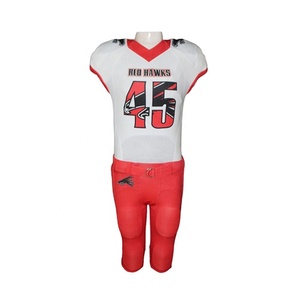 Ensemble de maillots de football américain sublimés à manches courtes respirants personnalisés en gros - Product Image 2