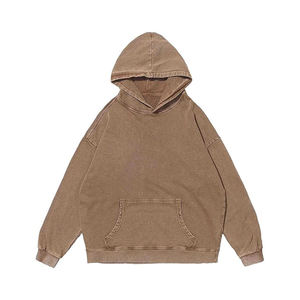 Sudadera con capucha extragrande de peso pesado para hombre, ropa de calle de invierno, lavado ácido para sudadera con estampado de hojaldre, fabricante - Product Image 1