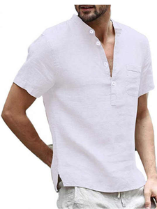 Camiseta de Verano para Hombre, 100% Algodón Jersey, Lisa, Ecológica, de Secado Rápido, Moderna, Informal, Holgada, Transpirable, con Bolsillo, Superventas - Product Image 2