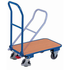 Variofit SW-600.802 Folding <b>Trolley</b> Bracket 250 kg Capacity Four-Wheel Thermoplastic Rubber Wheels for Industrial Use OEM - Product Image 1