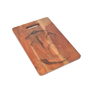 Planche à découper en bois écologique personnalisée gravée planche à fruits et légumes multi-usages avec trou de suspension pour ustensiles de cuisine - Product Image 3