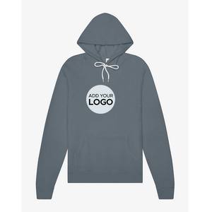 เสื้อมีฮู้ดผ้าฟลีซแบบสวมหัวสำหรับผู้ชายเสื้อมีฮู้ดแบบมีเชือกรูดเสื้อฮู้ดกระเป๋าจิงโจ้มีกระเป๋า - Product Image 5