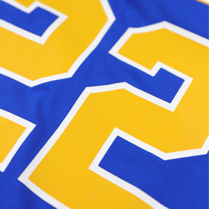 Sigma Gamma Rho Oversized Football Jersey Tee Royal Blue Womens Greek Letter Shirt SGR Chenille Number Top Casual Fit - Product Image 5