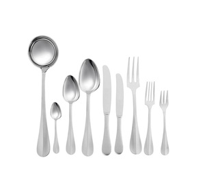 Ensemble de couverts en acier inoxydable de fabrication indienne, cuillère, ensemble de gadgets pour la préparation de salades, ensemble de couverts en acier poli argenté - Product Image 5