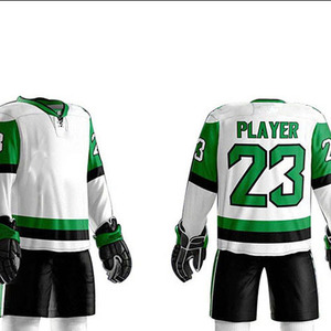 Tenues de hockey sur glace professionnelles de haute qualité, 100% polyester, écologiques, séchage rapide, respirantes, personnalisables, service OEM - Product Image 4