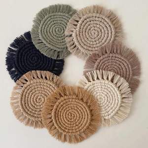Eco Friendly Raffia <b>Mats</b> Perfect For Living Room Coffee Tables Bedroom Nightstands And Outdoor <b>Patio</b> Furniture Protection - Product Image 1